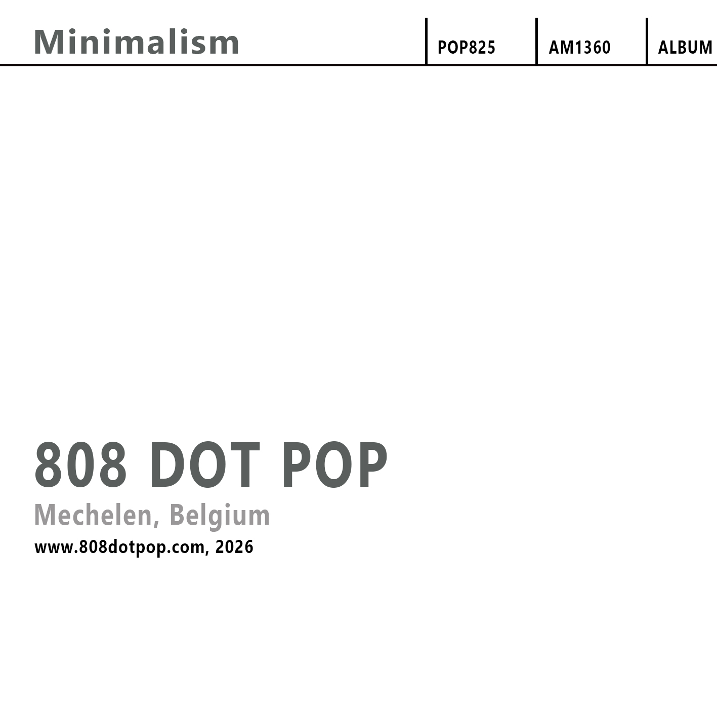 minimalism - front CD
